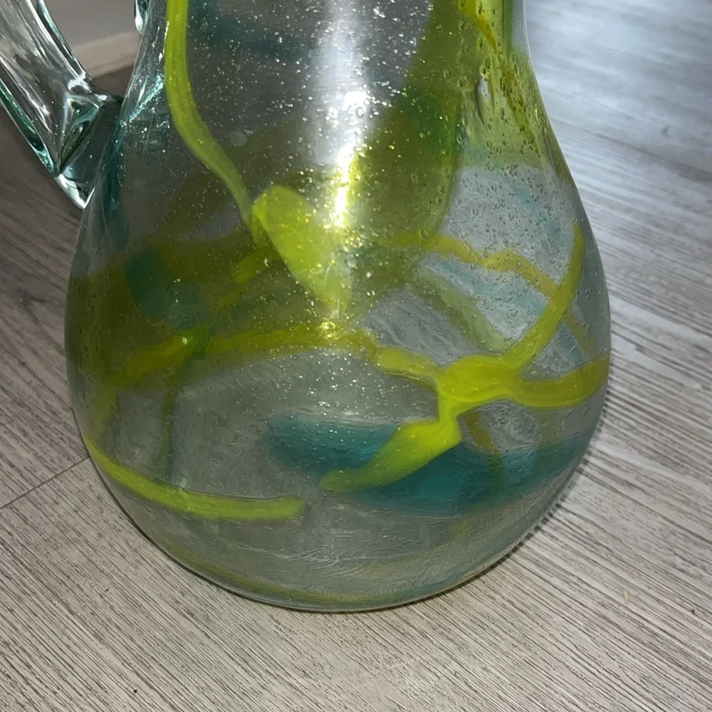 Anthropologie blown glass margarita pitcher